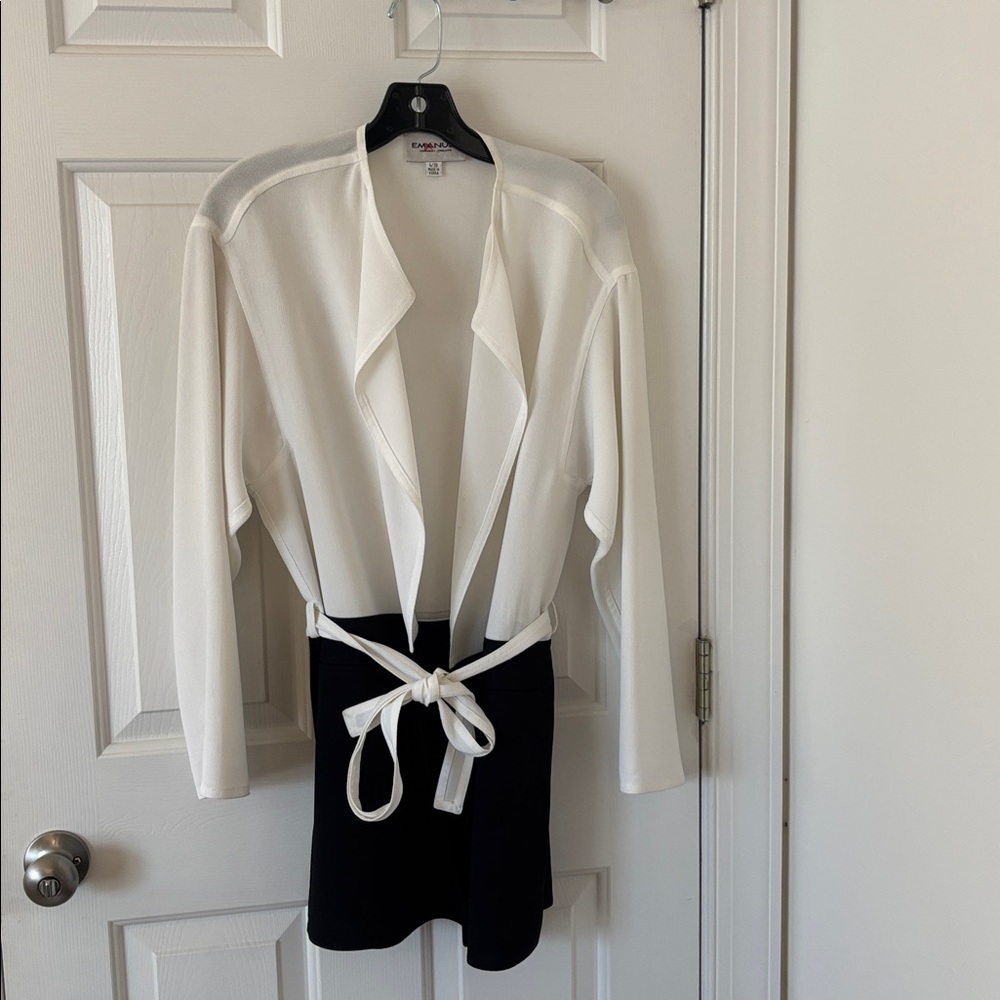 Emanuel Ungaro White and Black Jacket Wrap